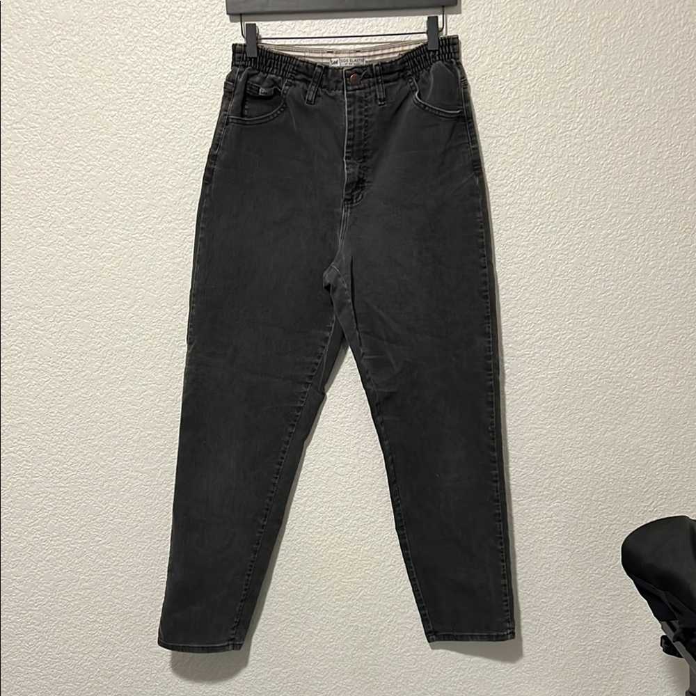 Vintage Lee Black High-Waisted Mom Jeans